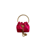 Pink Mini Satin Bucket Bag