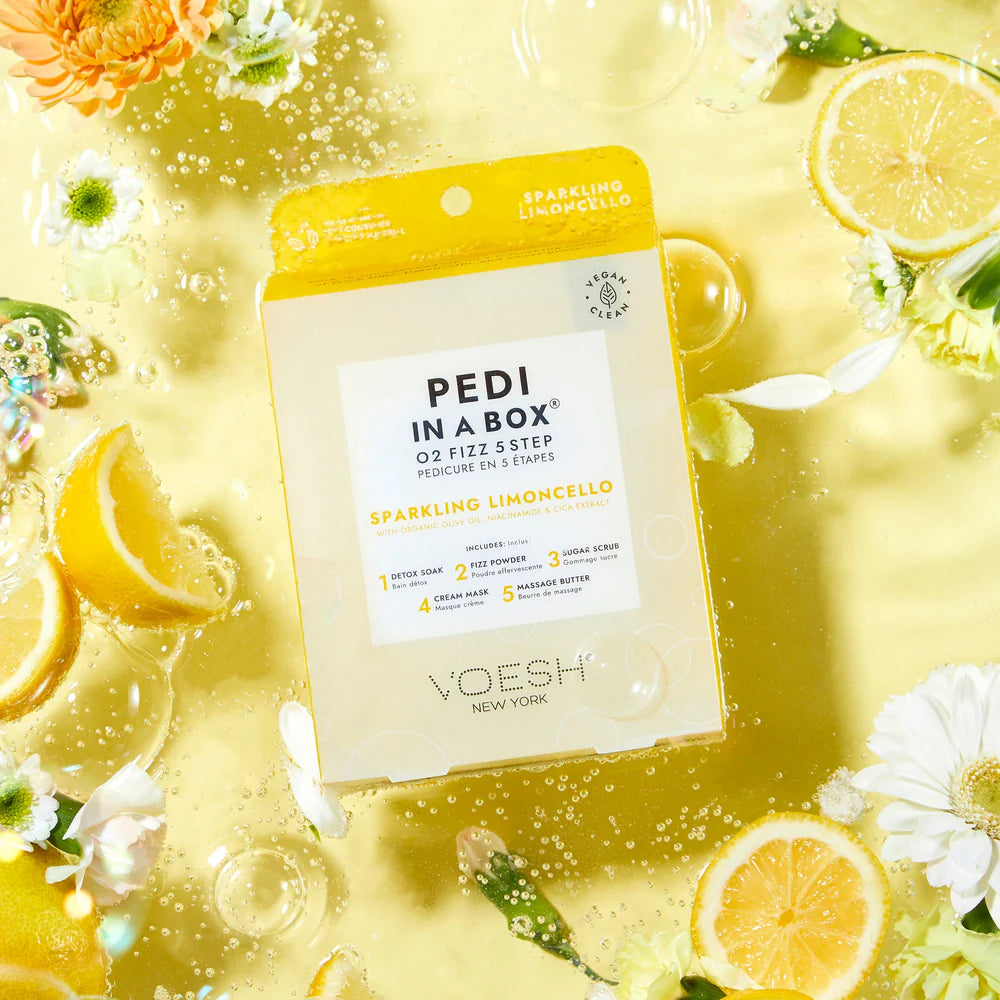 Voesh 5 Step Deluxe Fizz Pedi In A Box Sparkling Limoncello