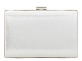 Silver Diamante Embellished Clutch Bag
