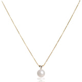 Zelly Gold Plated Pearl Pendent Necklace