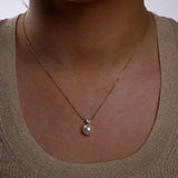Zelly Gold Plated Pearl Pendent Necklace
