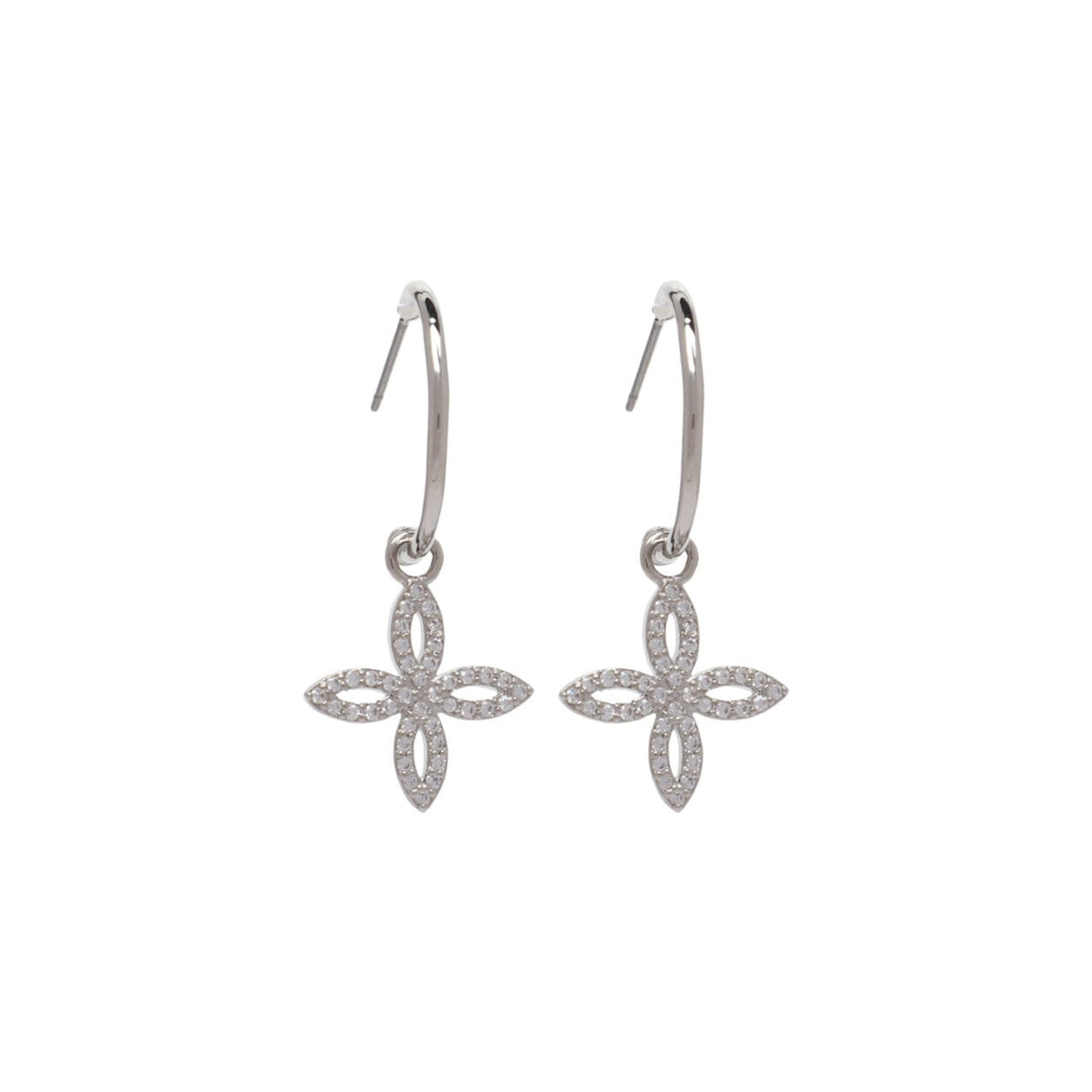 Zelly Serenity Silver Plated Drop Earrings