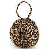 Brown Animal Print Rhinestone Studded Quilted Bag