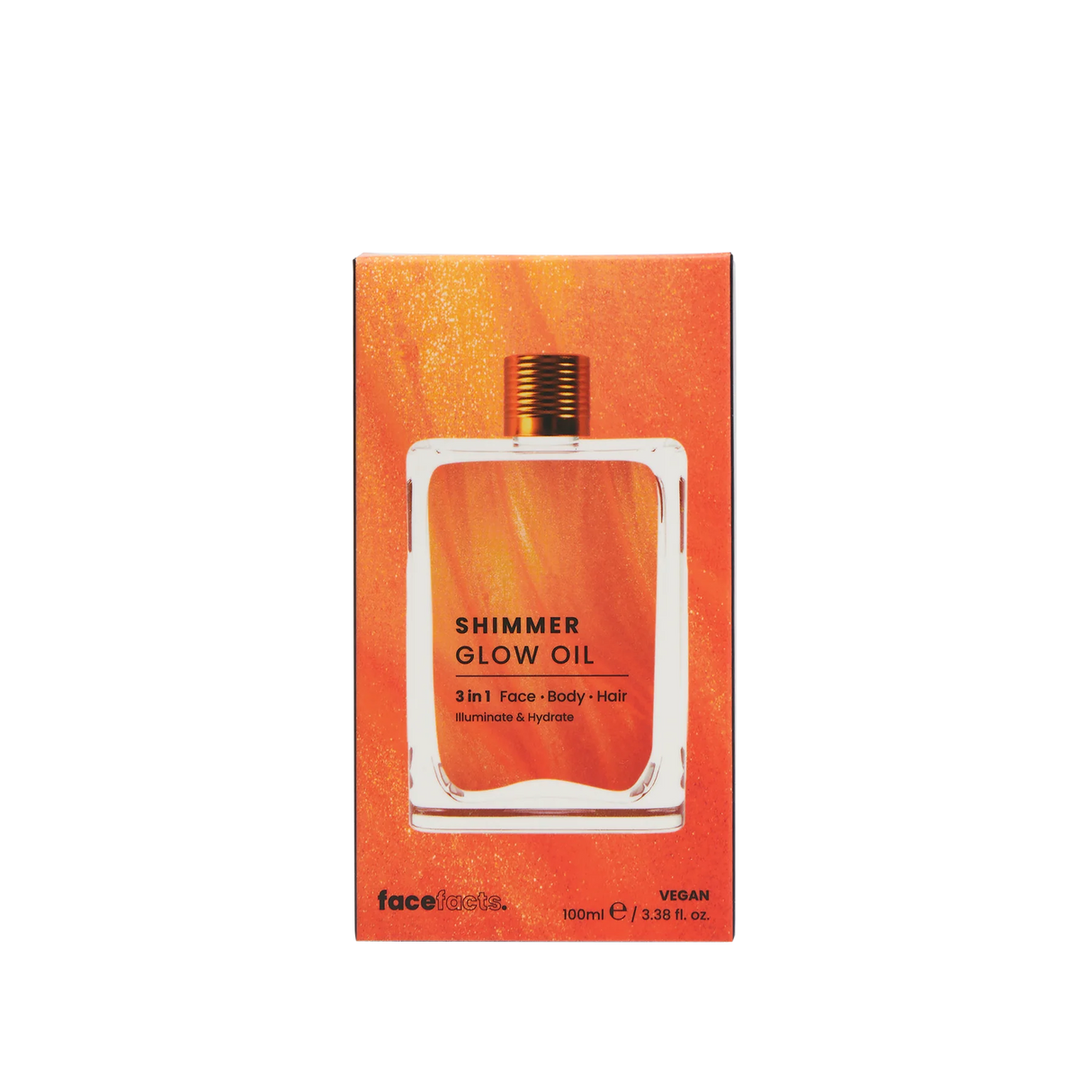 Face Facts Shimmer Glow Face Body Hair Oil 3 in 1 100ml