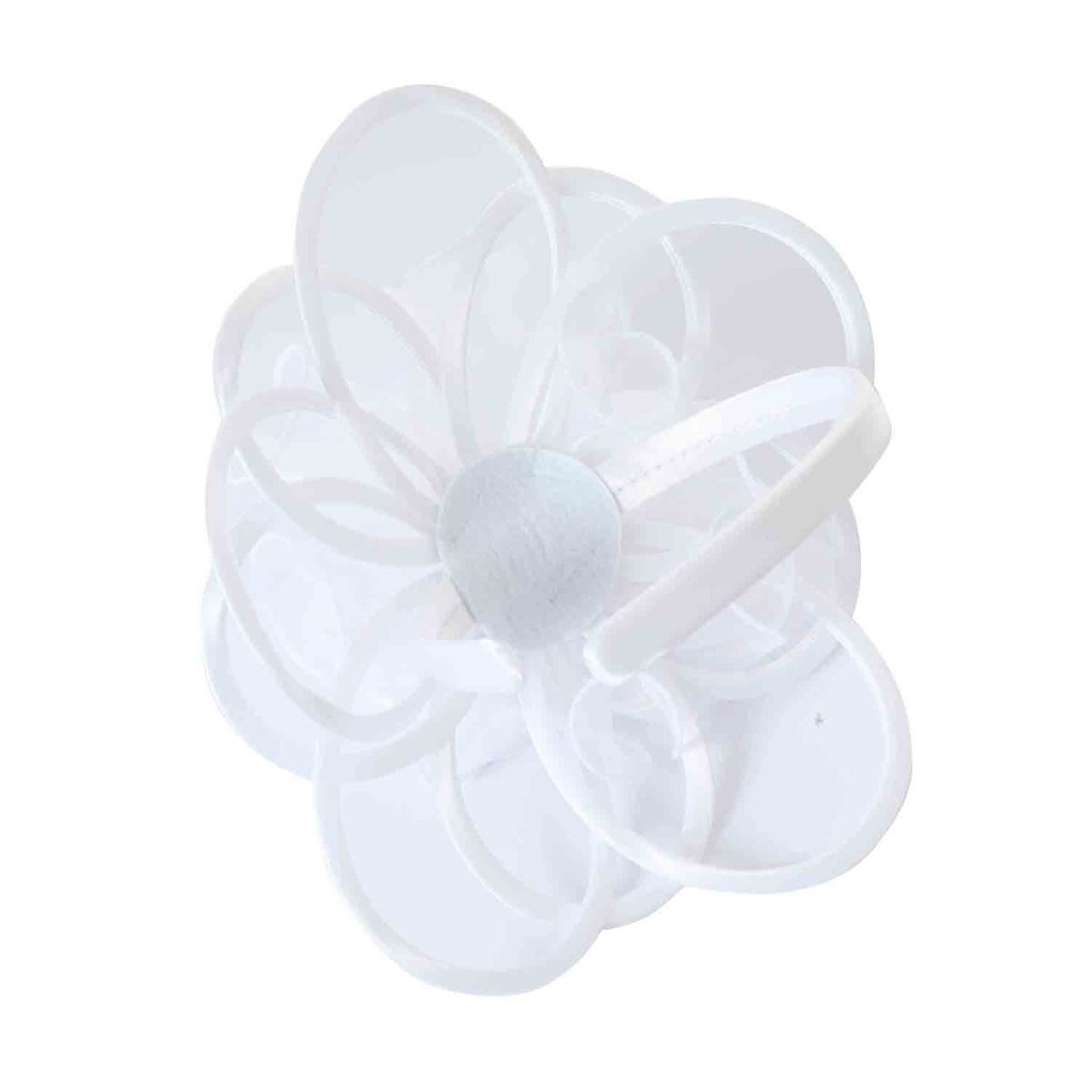 White Satin & Pearl Looped Fascinator