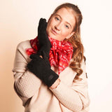 Zelly Teddy Style Gloves Black