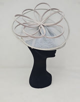 Pearl Grey Looped Halo Disc Fascinator