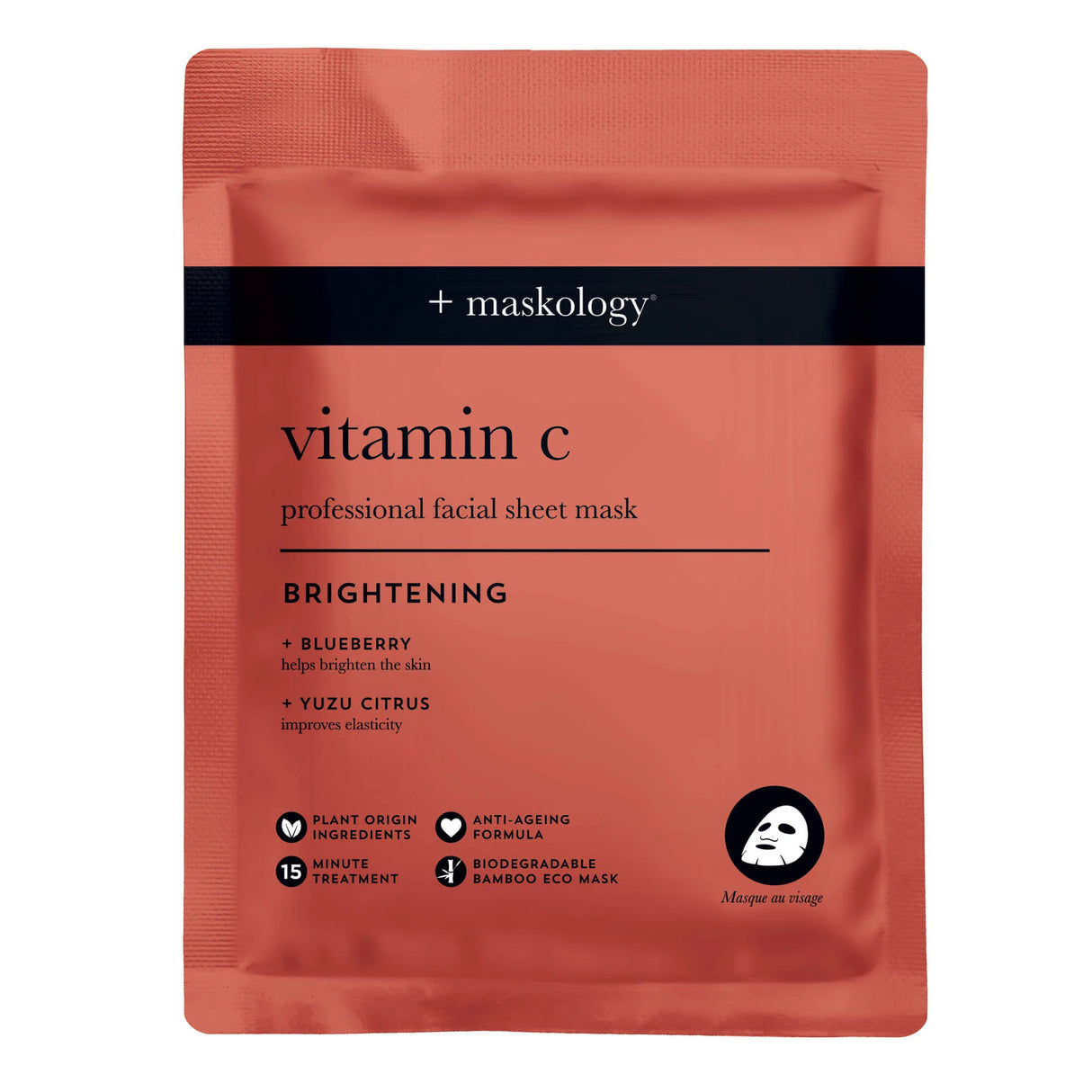 +maskology Vitamin C Professional Facial Sheet Mask