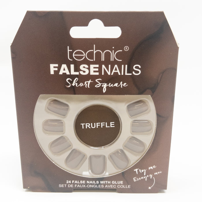 Technic False Nails Short Square- Truffle