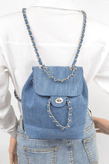 Denim Bucket Style Back Pack