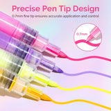 MelodySusie Nail Art Pens Set 12 Colours 0.7mm Tip