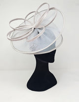 Pearl Grey Looped Halo Disc Fascinator