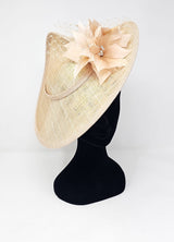 Champagne Disc Floral Hairband Fascinator