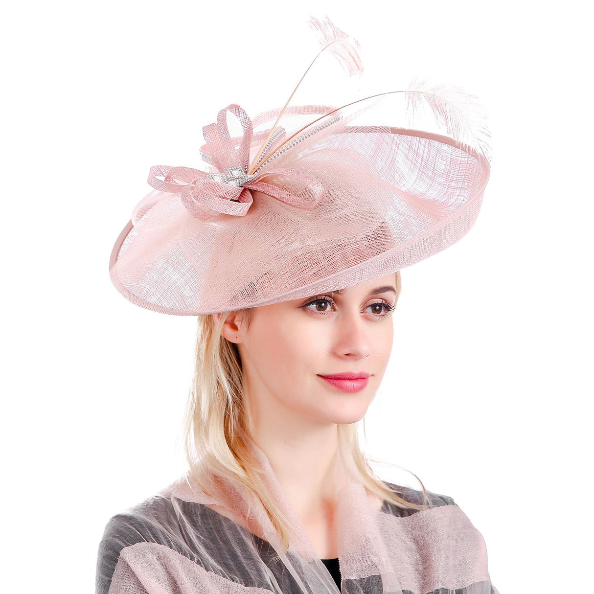 Blush Soft Pink Disc Fascinator