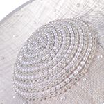 Silver Grey Pearl Embellished Disc Fascinator