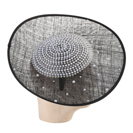 Black Pearl Embellished Disc Fascinator