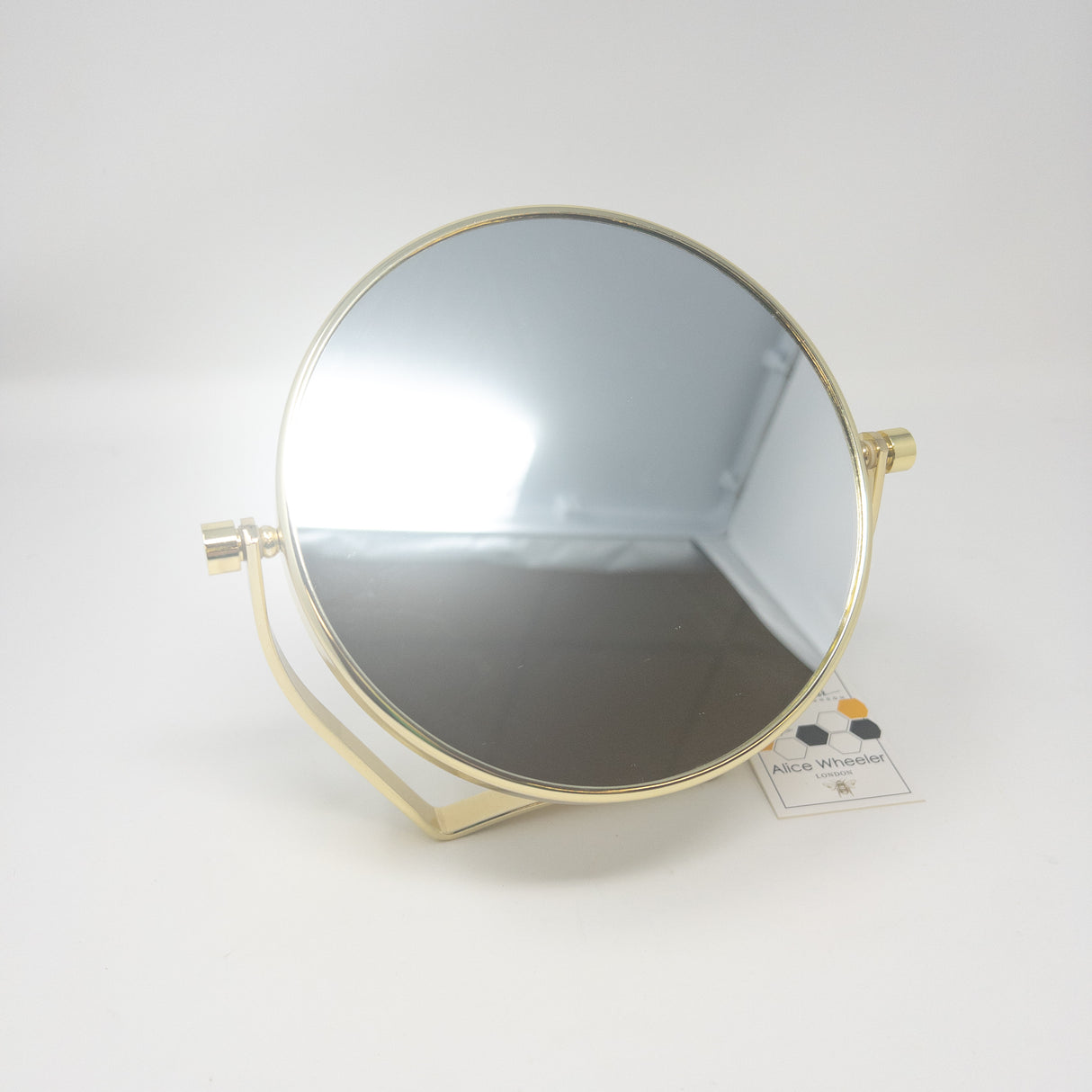 Alice Wheeler Travel Magnifying Mirror Gold