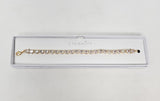 Eternity Cubic Zirconia Gold Heart Bracelet