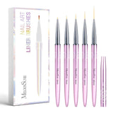 MelodySusie Nail Art Liner Brushes 5Pcs - Rose Gold