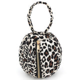 Nude Animal Print Rhinestone Studded Quilted Bag