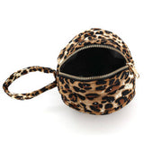 Brown Animal Print Rhinestone Studded Quilted Bag