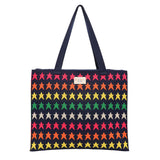 Zelly Woven Navy Stars Large Shopper Bag