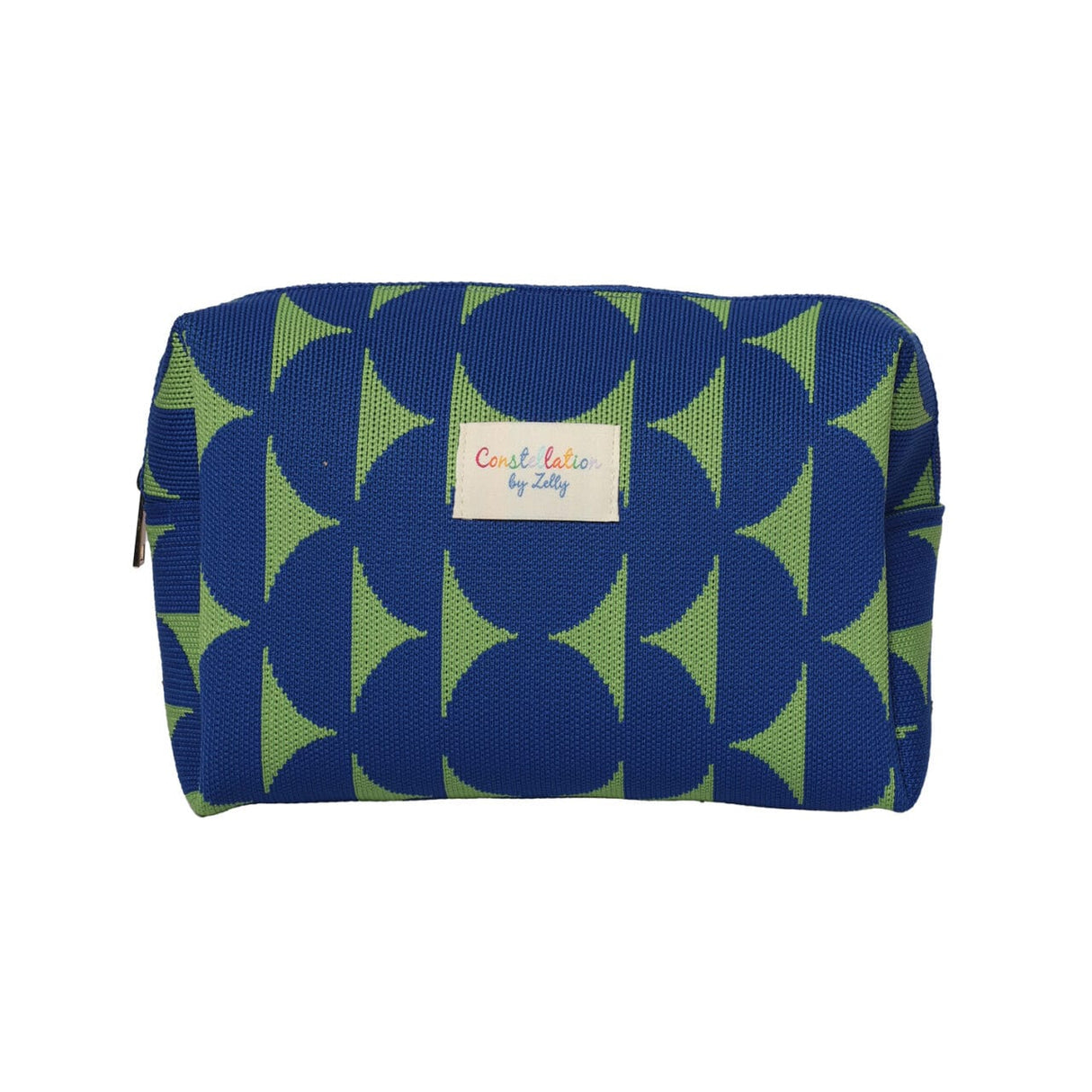 Zelly Woven Blue Green Abstract Cosmetics Wash Bag
