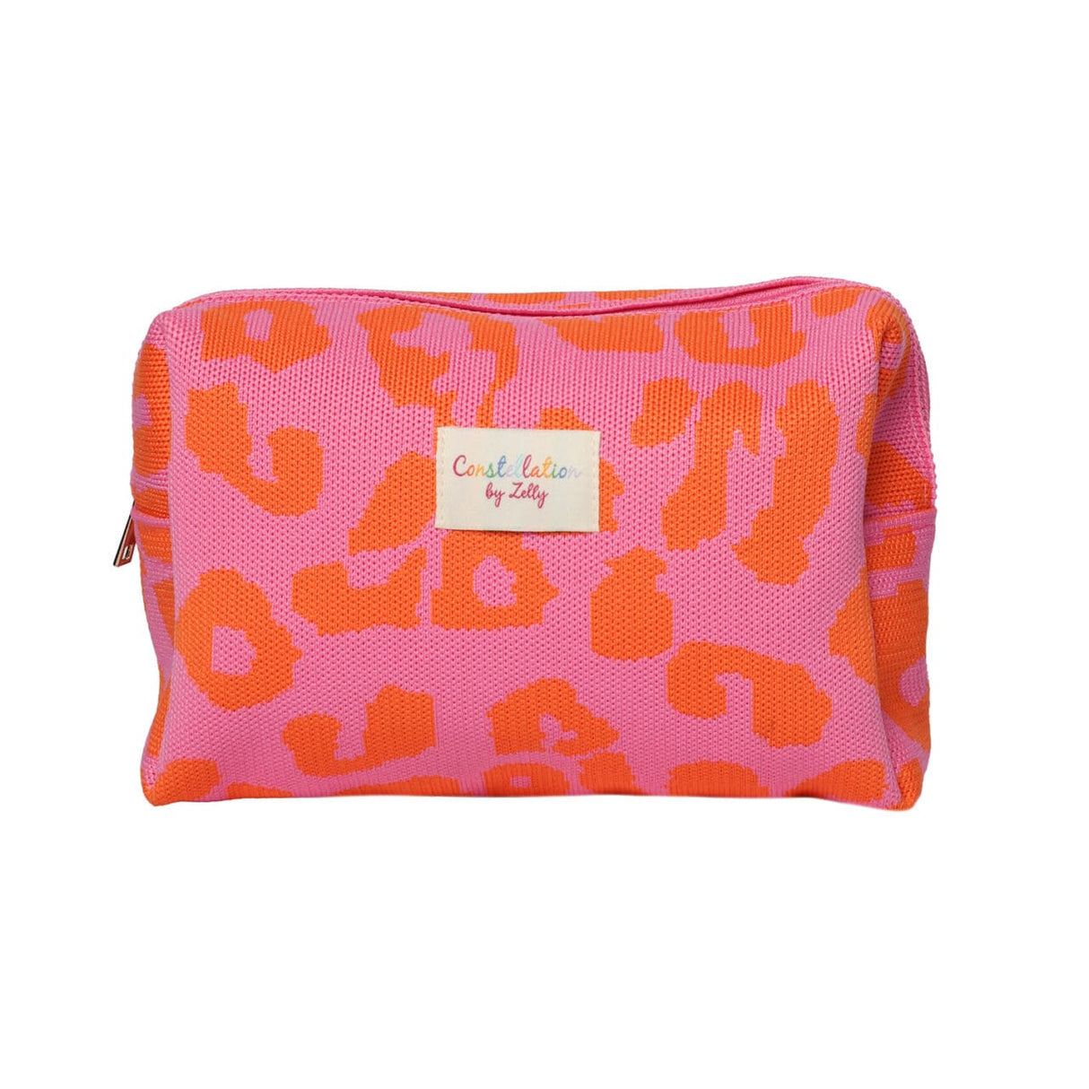 Zelly Woven Animal Pink Red Cosmetics Wash Bag