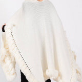Silver Grey Faux Fur Trim Luxury Cape