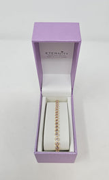 Eternity Cubic Zirconia Gold Plate Bracelet