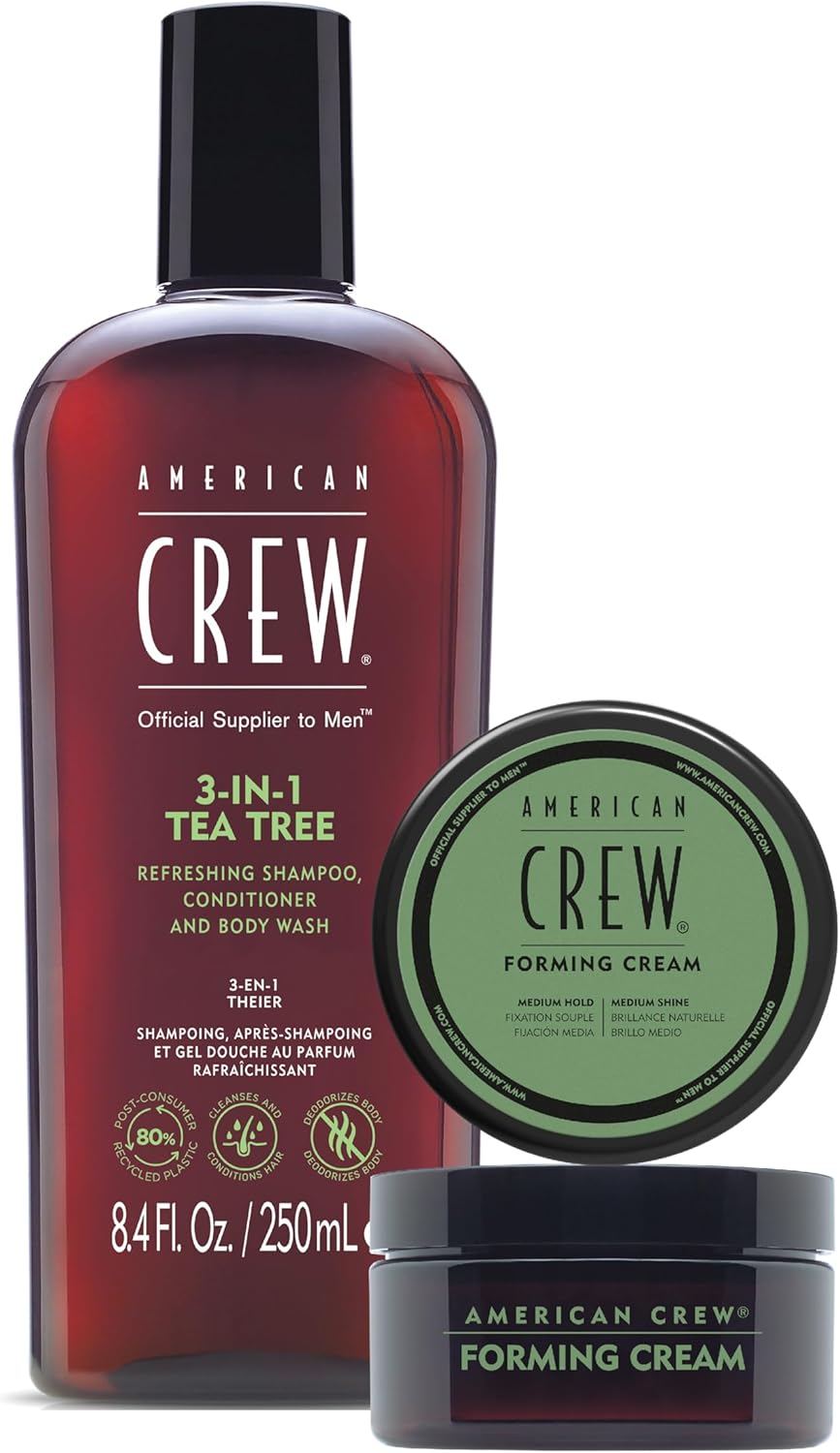 American Crew 3 in 1 Tea Tree & Forming Cream Set