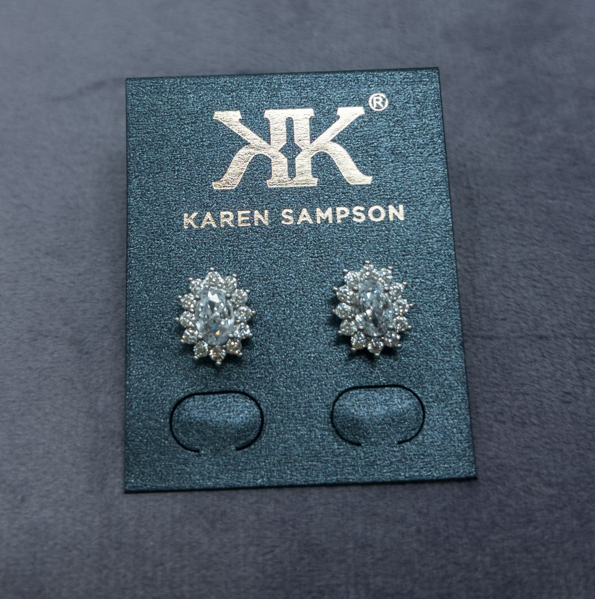 Karen Sampson Crystal Stud Earrings