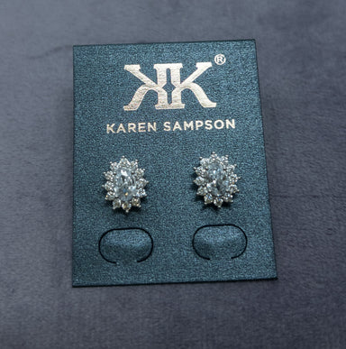 Karen Sampson Crystal Stud Earrings