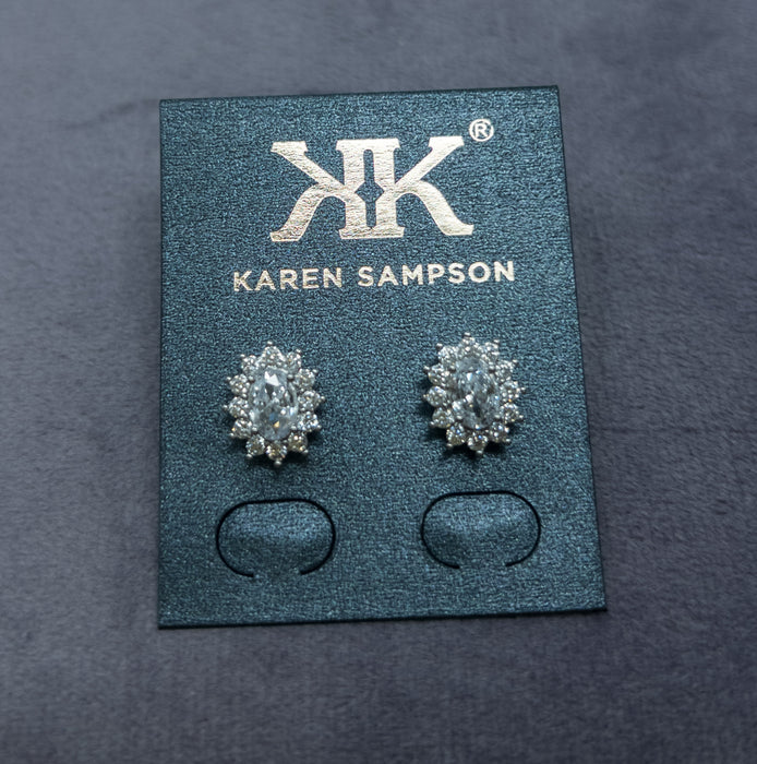 Karen Sampson Crystal Stud Earrings