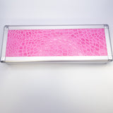 Pink Croc Silver Hardshell Scissor Case