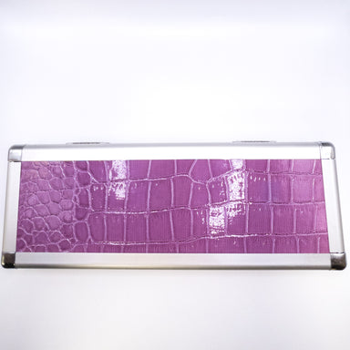 Purple Croc Silver Hardshell Scissor Case