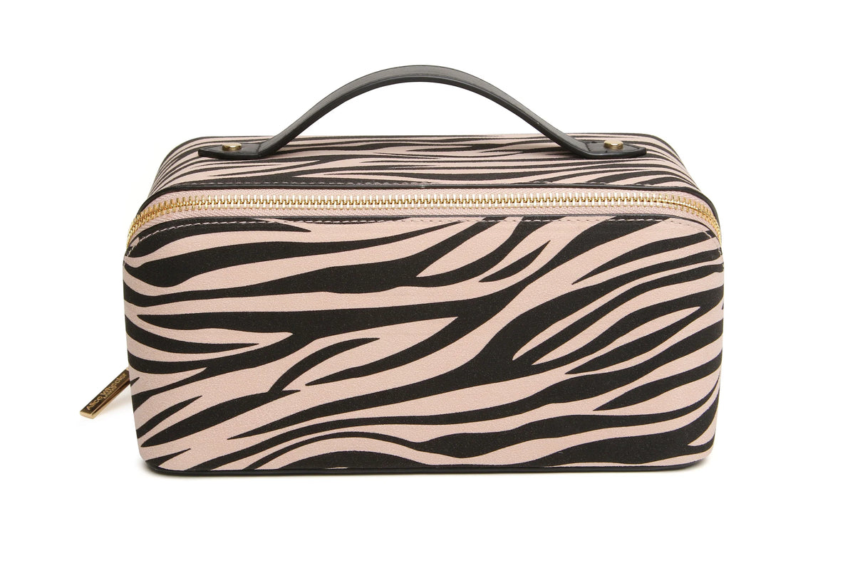 Alice Wheeler London Zebra Print Train Case