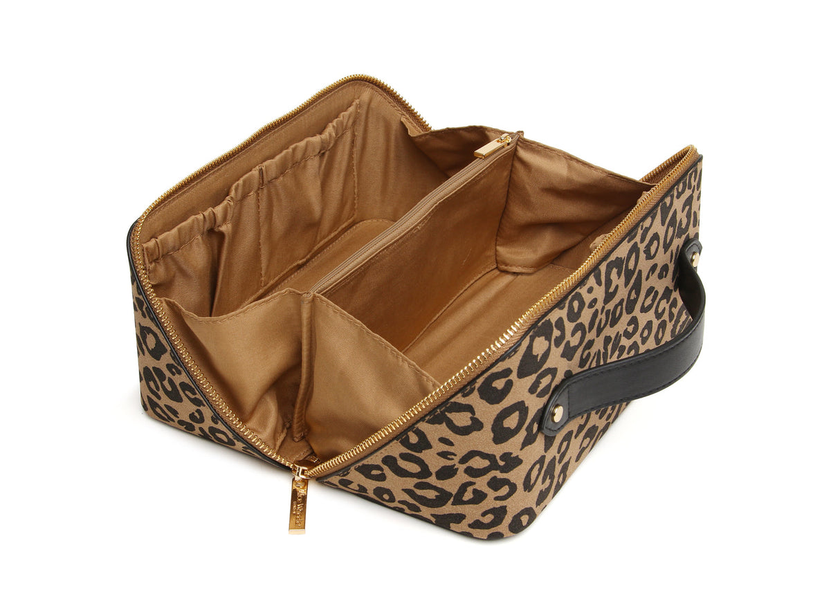Alice Wheeler London Dark Leopard Print Train Case