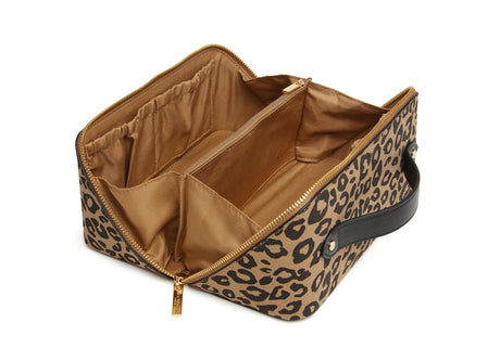 Alice Wheeler London Dark Leopard Print Train Case