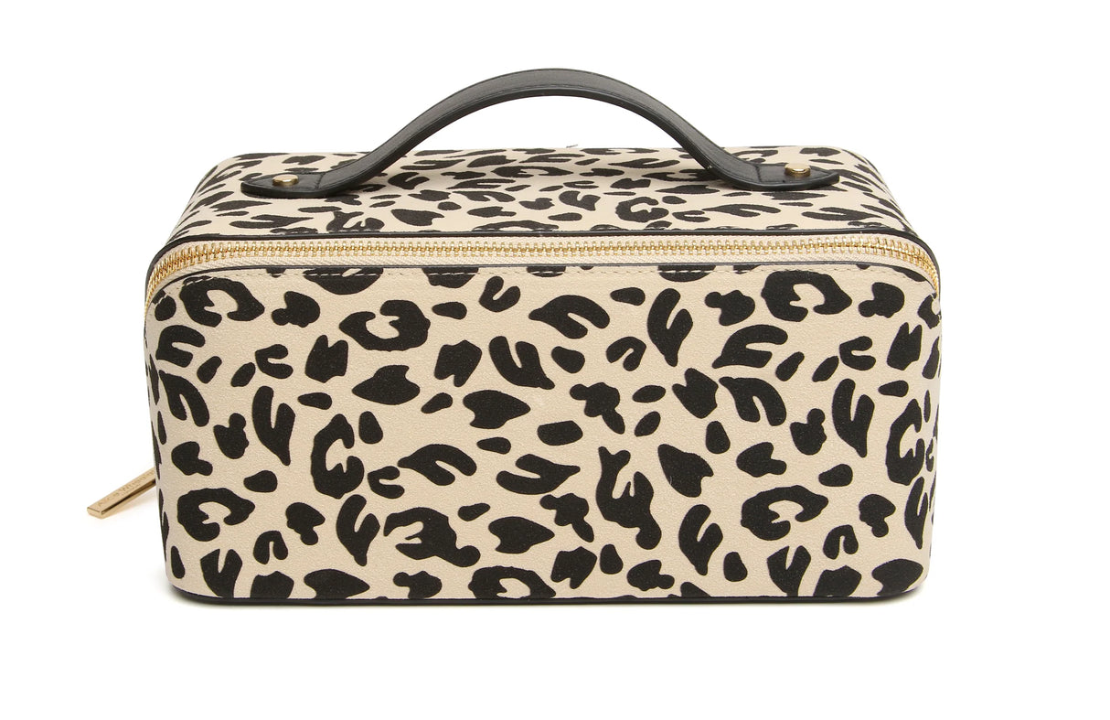 Alice Wheeler London Light Leopard Print Train Case