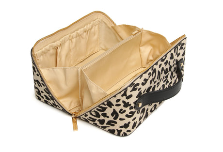 Alice Wheeler London Light Leopard Print Train Case