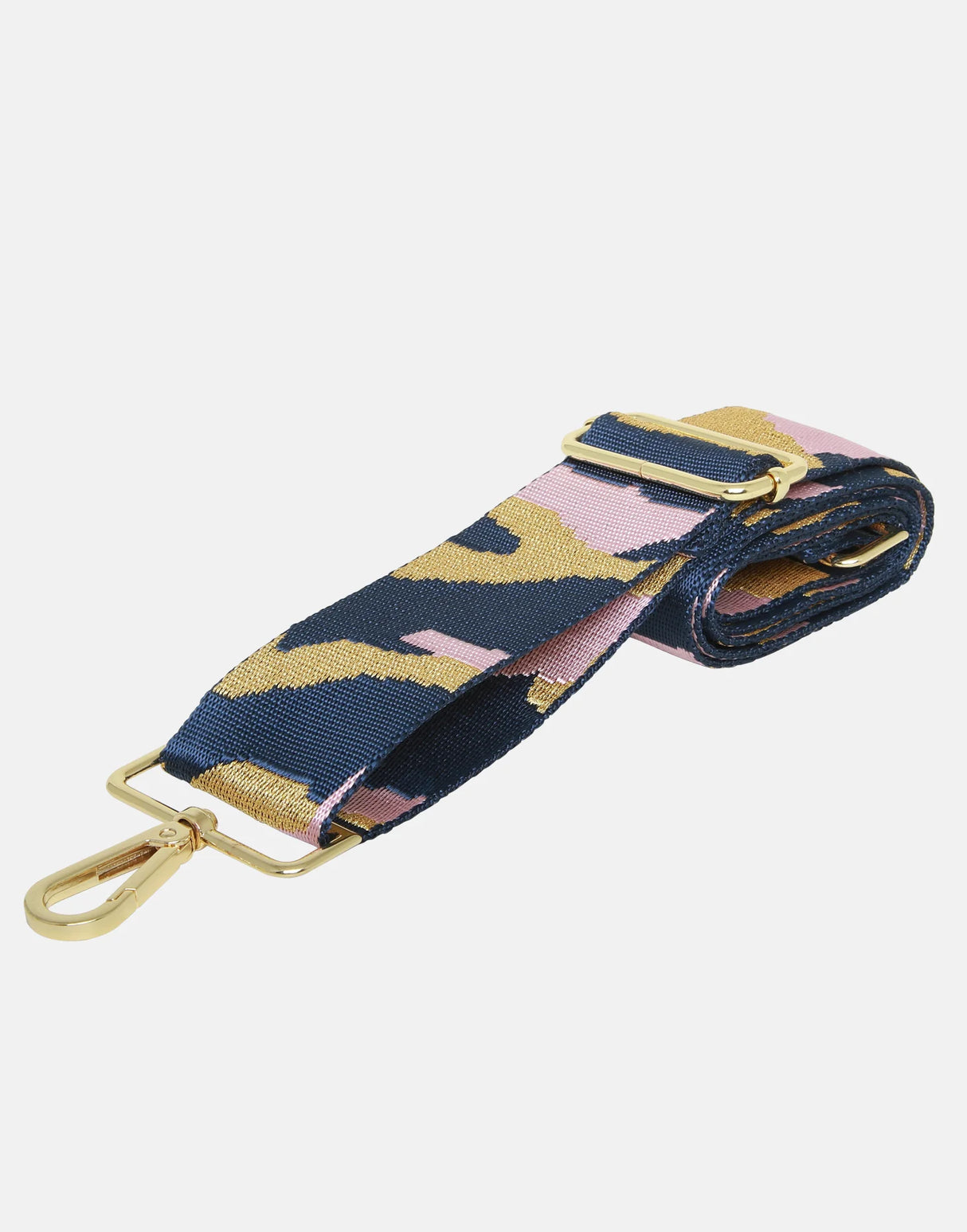 Alice Wheeler London Navy Camouflage Woven Handbag Shoulder Strap