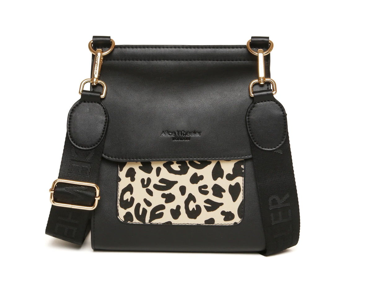 Alice Wheeler London Leopard Bloomsbury Cross Body Bag