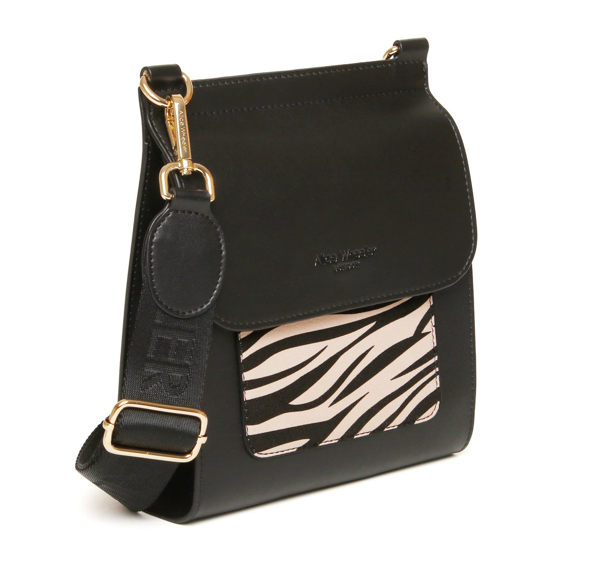 Alice Wheeler London Zebra Print Bloomsbury Cross Body Bag