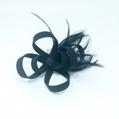 Black Feather Looped Hair Clip