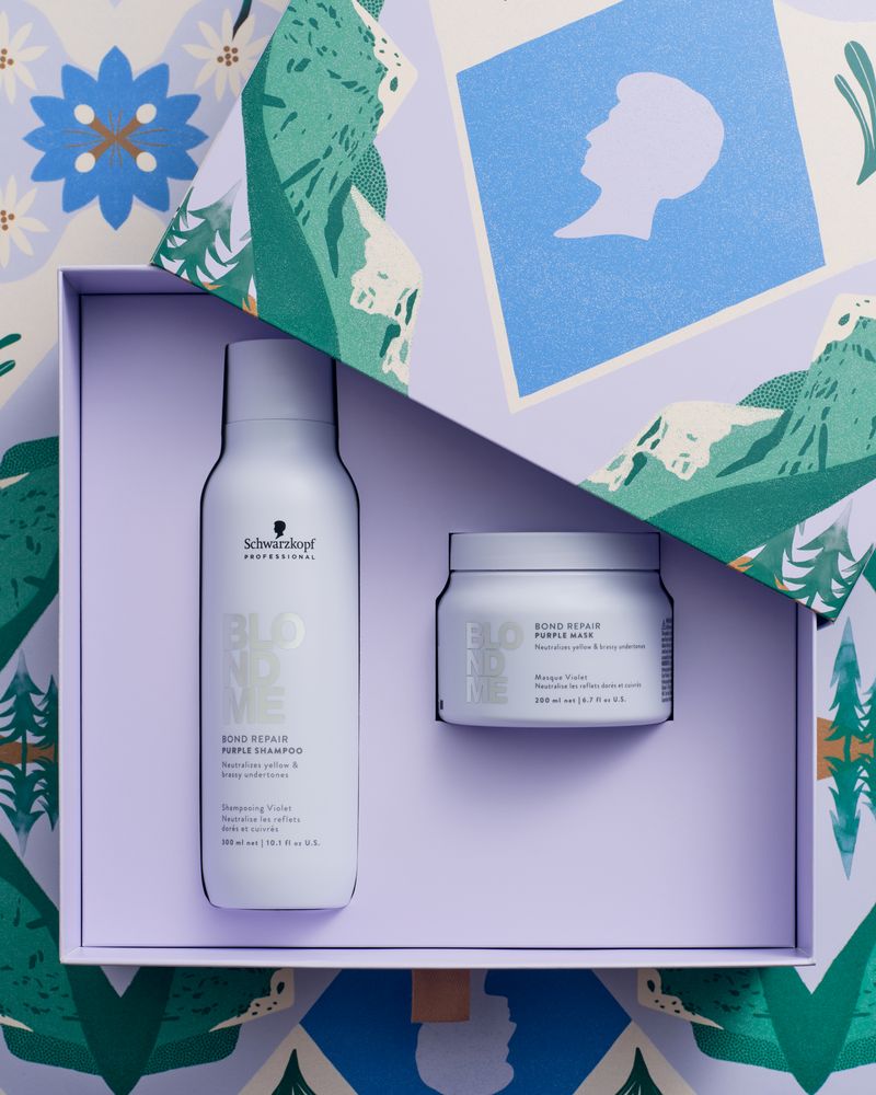 Schwarzkopf BlondMe Shampoo & Mask Gift Set Purple Toning