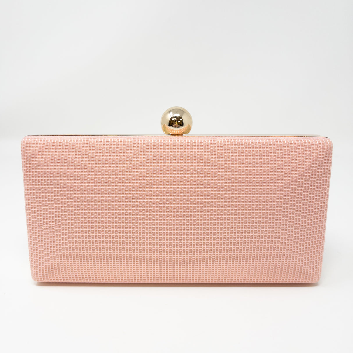 Pale Coral Shimmer Clutch Bag