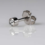 Caflon Titanium April Birthstone Ear Piercing Studs
