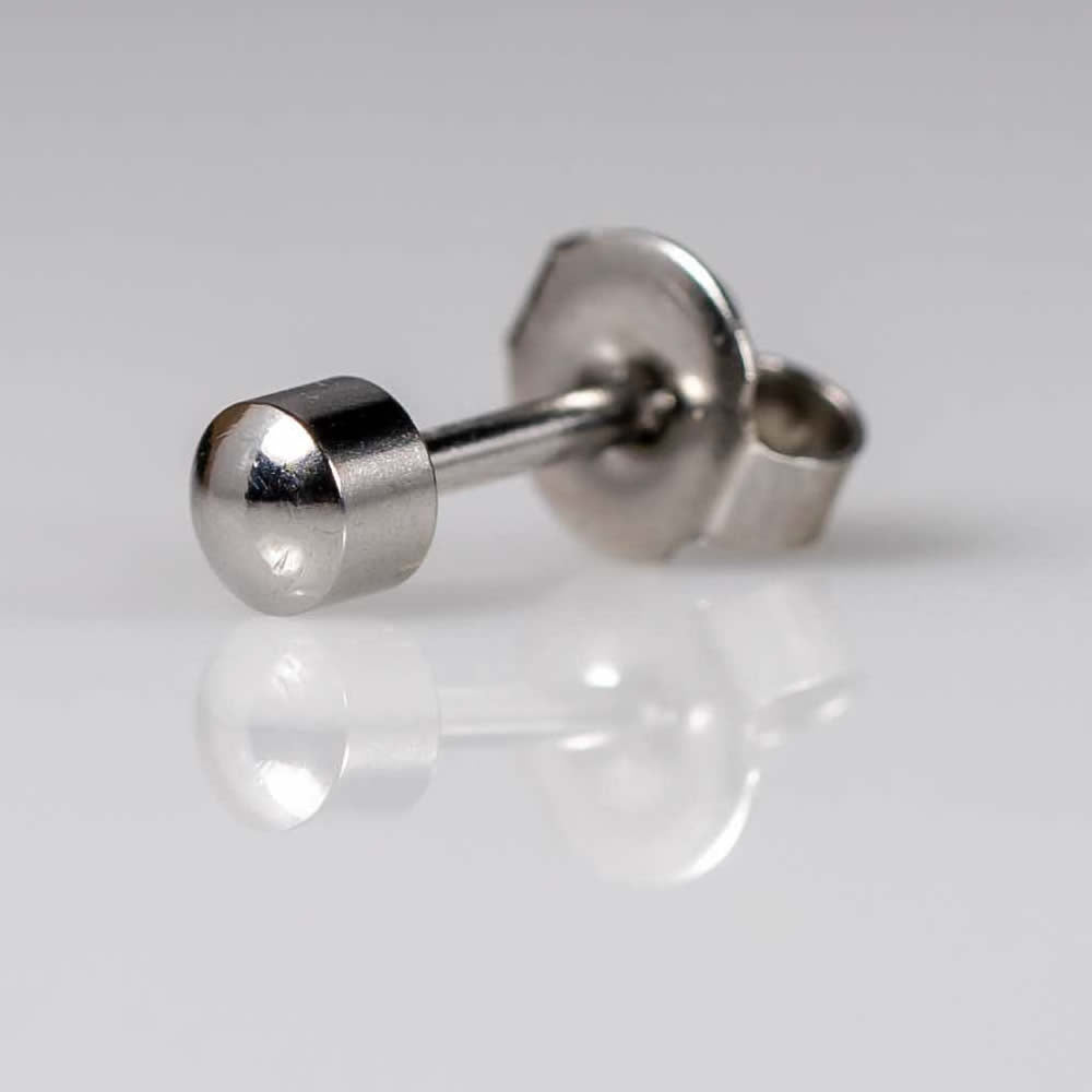 Caflon Silver Ball Ear Piercing Studs