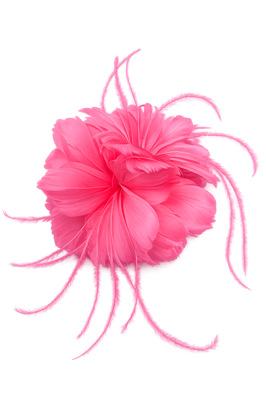 Magenta Pink Feather Slide Fascinator